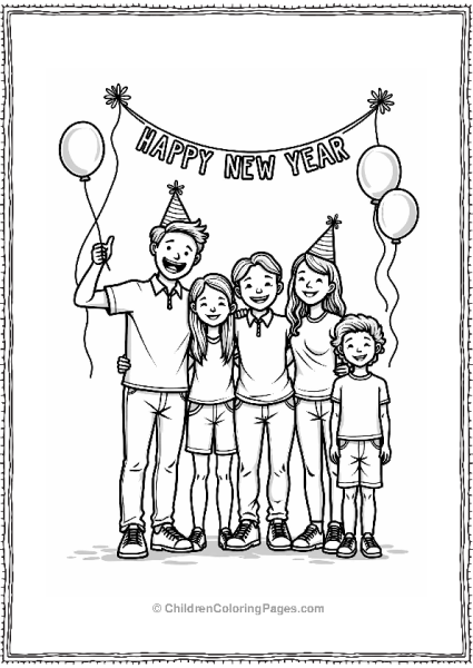 New Year’s Family Photo Fun Free PDF Printable