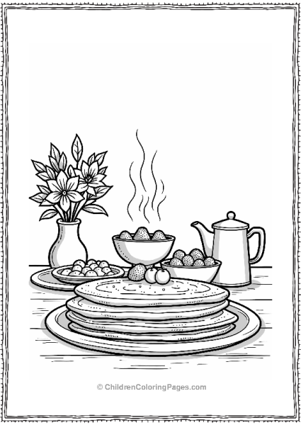 New Years Brunch Scene Free PDF Printable