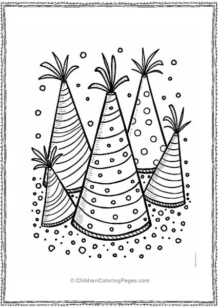 New Years Festive Party Hats Collection Free PDF Printable