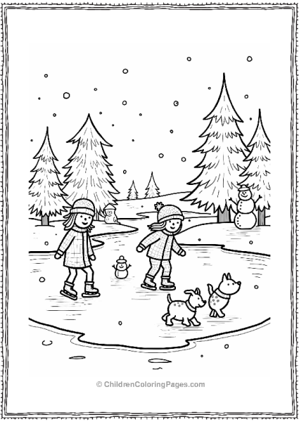 New Years Ice Skating On A Frozen Pond Free PDF Printable