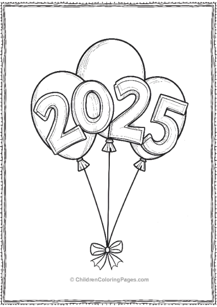 New Years Celebration Balloons Free PDF Printable