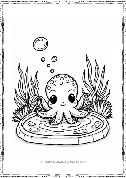 Octopus In A Tide Pool Free PDF Printable