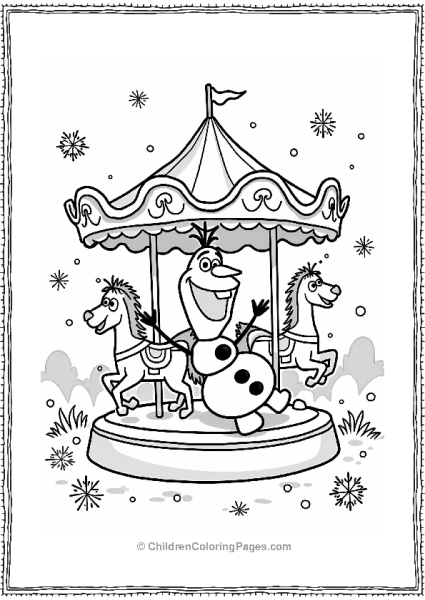 Olaf At A Winter Carnival Free PDF Printable