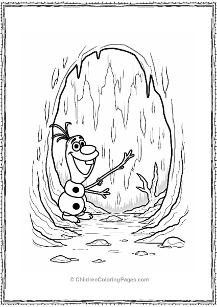 Olaf Exploring An Icy Cave Free PDF Printable