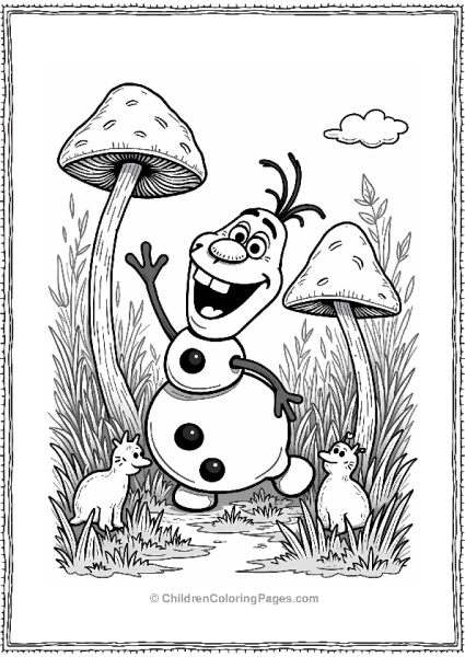 Olaf In The Enchanted Garden Free PDF Printable