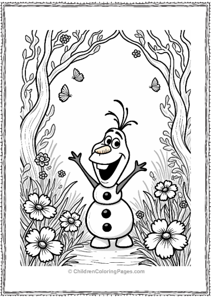 Olaf In The Magical Forest Free PDF Printable