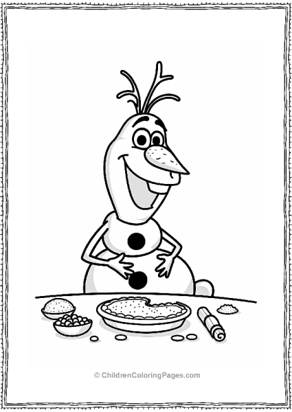 Olaf Making A Snowman Pie Free PDF Printable