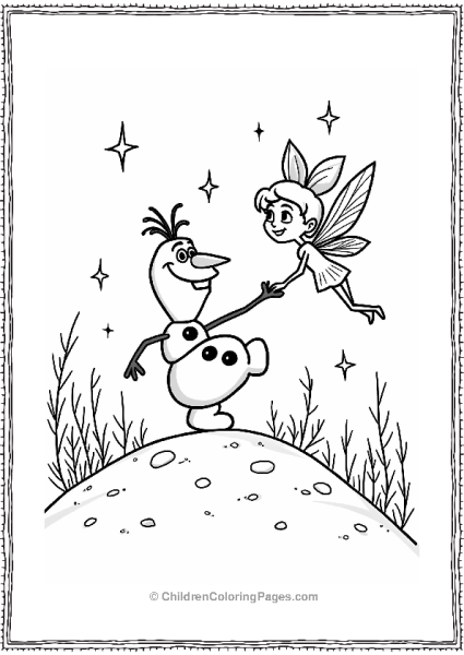 Olaf Meets The Frost Fairy Free PDF Printable