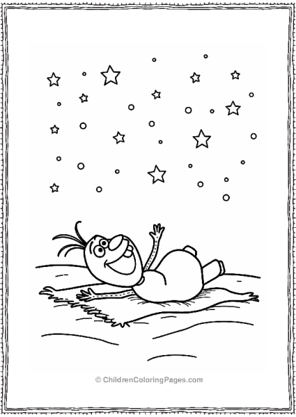 Olaf Under A Starry Sky Free PDF Printable