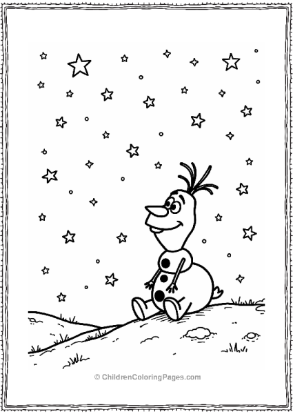 Olaf Under The Starry Sky Free PDF Printable