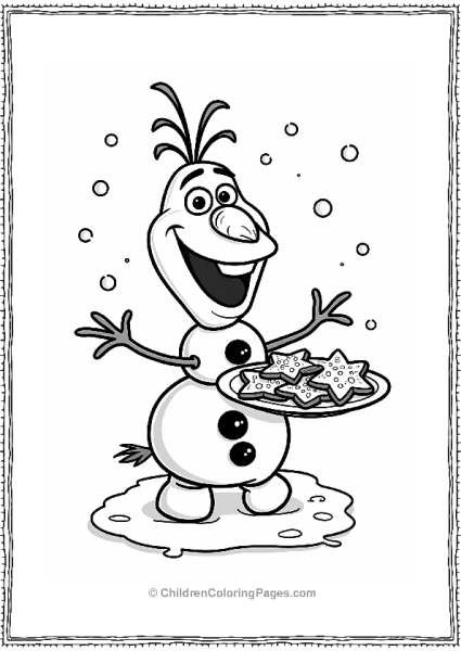 Olaf With Snowflake Cookies Free PDF Printable