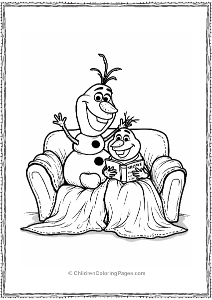 Olaf With Snowman Friend Free PDF Printable