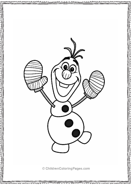 Olaf With Stolen Mittens Free PDF Printable