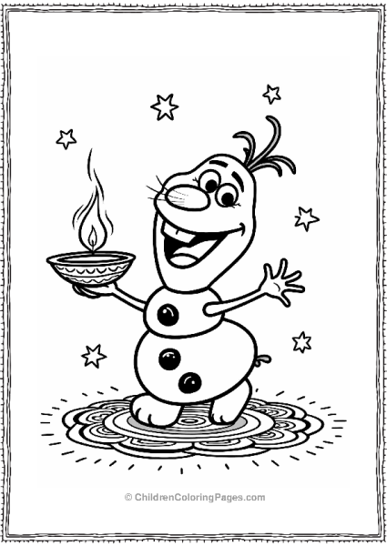 Olaf’s Diwali Celebration Free PDF Printable