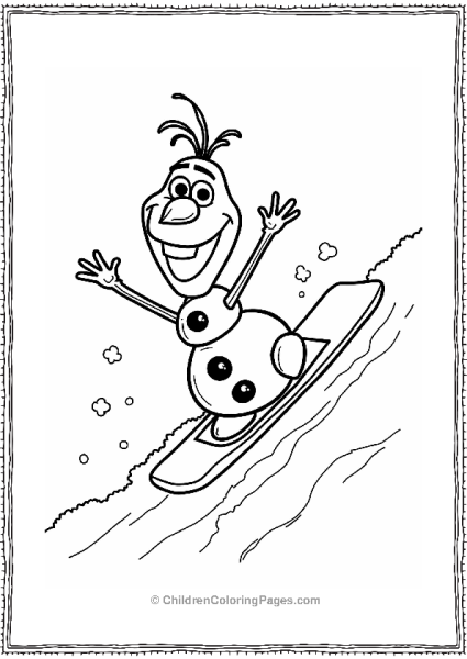 Olaf S Snowy Slide Adventure Free PDF Printable