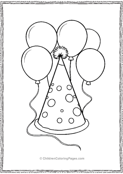 Party Hat And Balloons A Festive Celebration Free PDF Printable