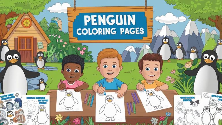 Penguin Coloring Pages