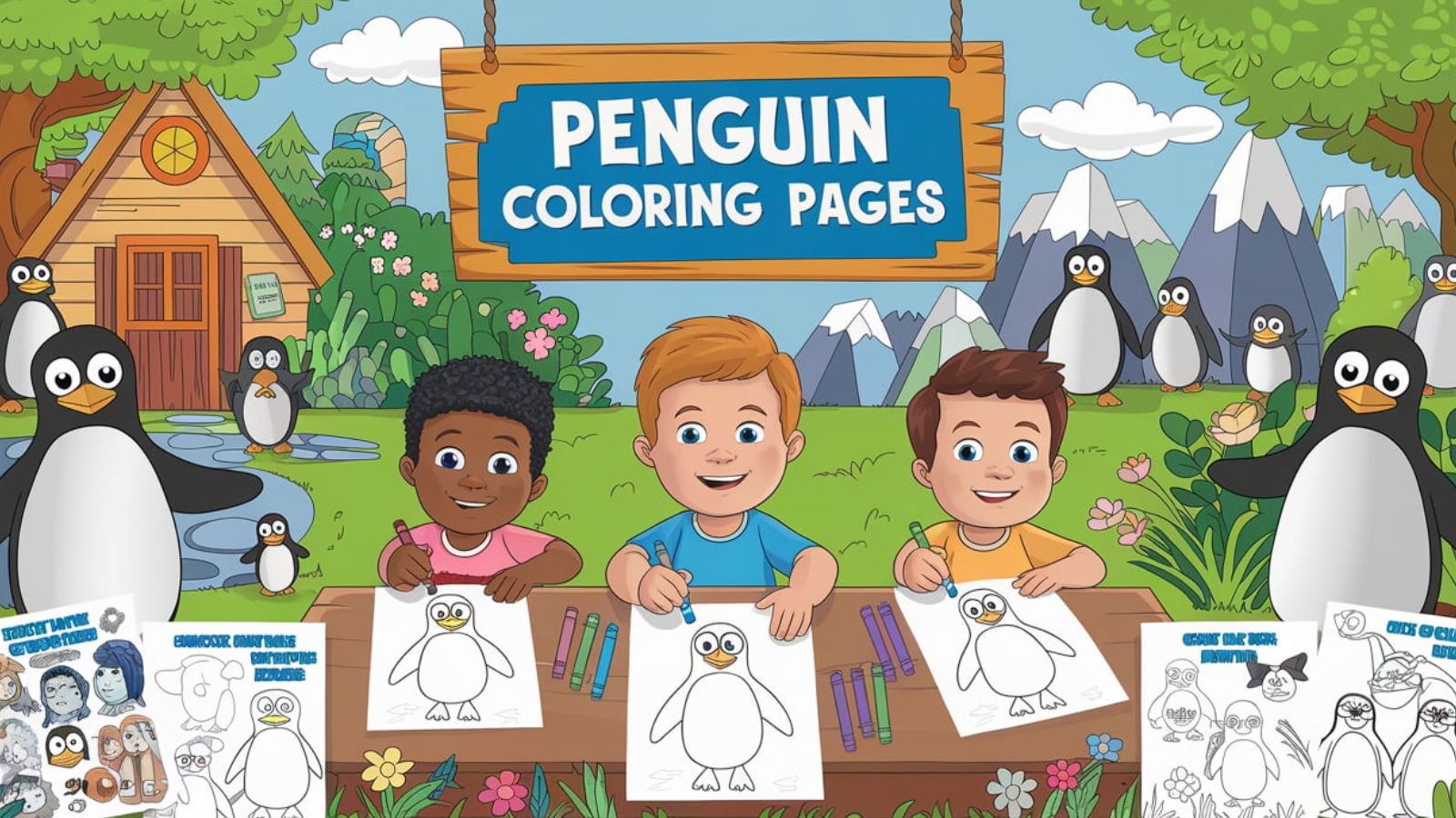 Penguin Coloring Pages – Download Free Printables For Kids 🐧