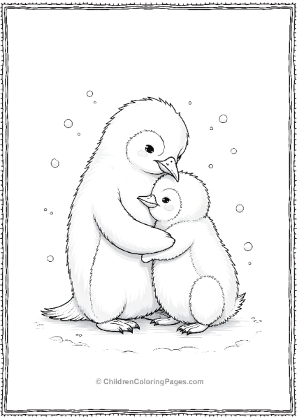 Penguin Parent And Chick A Realistic Penguin Cuddle Free PDF Printable