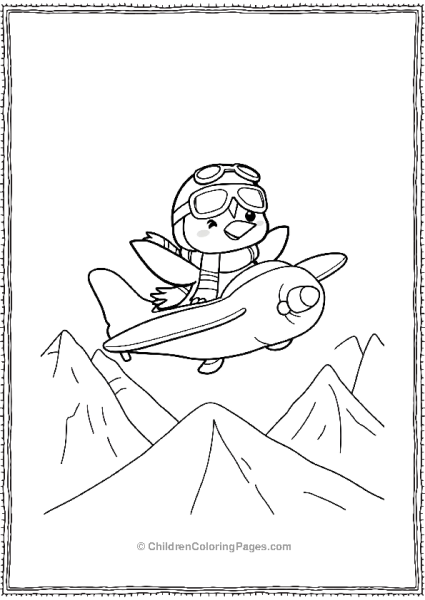 Penguin Pilot In An Ice Airplane Free PDF Printable