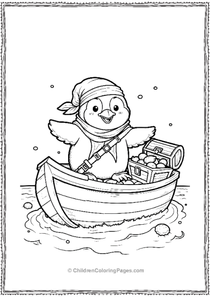 Penguin Pirate On An Ice Ship Free PDF Printable