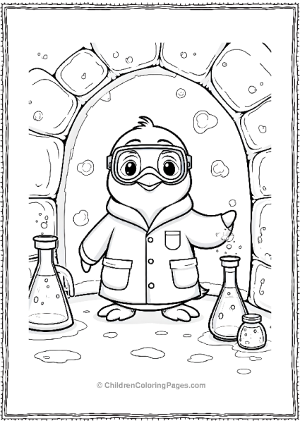 Penguin Scientist In An Igloo Lab Free PDF Printable