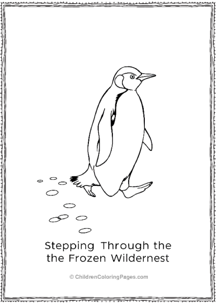 Penguin Walking Across Snow Free PDF Printable