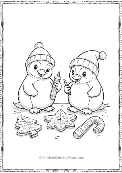 Penguins Frosting Holiday Cookies Scaled Free PDF Printable