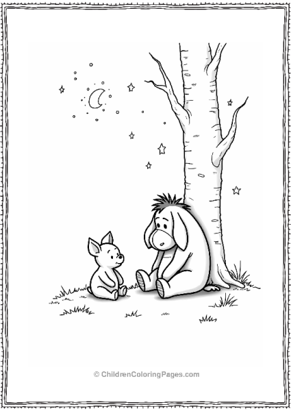 Piglet And Eeyore Sharing Stories Free PDF Printable