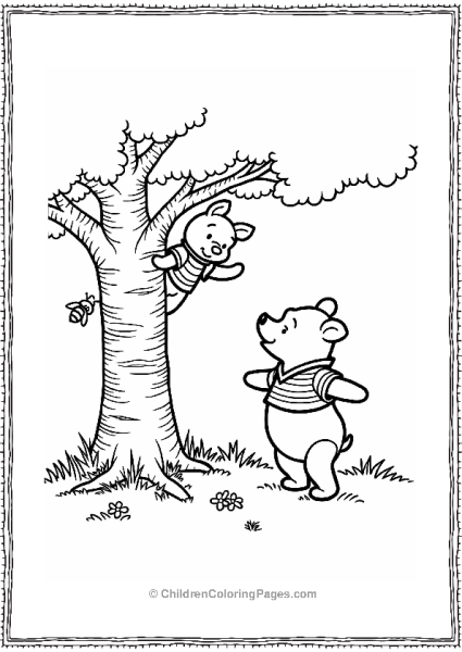 Piglet And Pooh At The Honey Tree Free PDF Printable