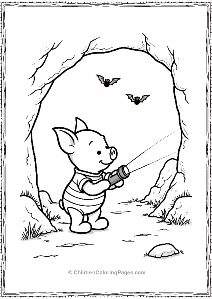 Piglet Exploring A Dark Cave Free PDF Printable