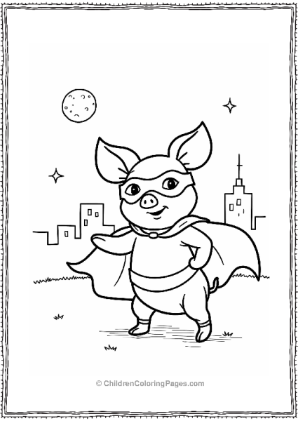 Piglet The Superhero Free PDF Printable