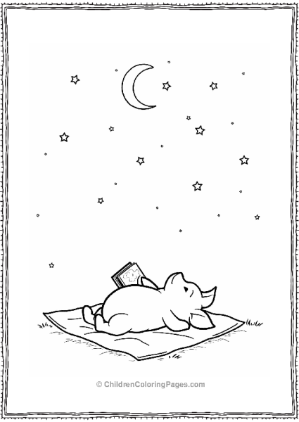 Piglet Under A Starry Sky Free PDF Printable