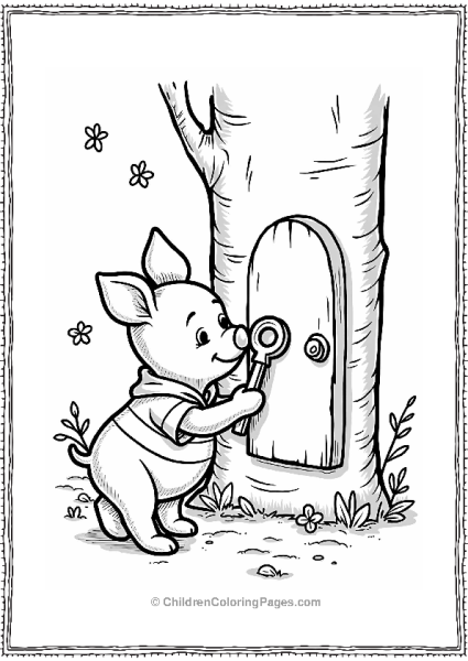 Piglet With A Secret Key Free PDF Printable