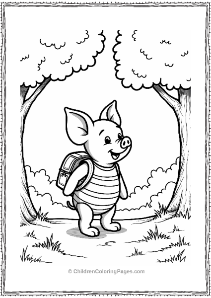 Piglet’s Adventure At The Hundred Acre Wood Free PDF Printable