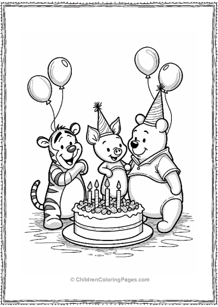 Piglet’s Birthday Celebration With Friends Free PDF Printable