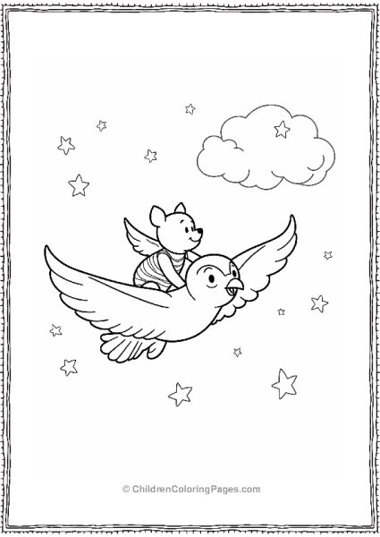 Piglet’s Starry Adventure With An Owl Free PDF Printable