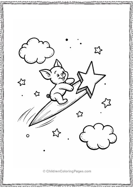 Piglet’s Starry Adventure Free PDF Printable