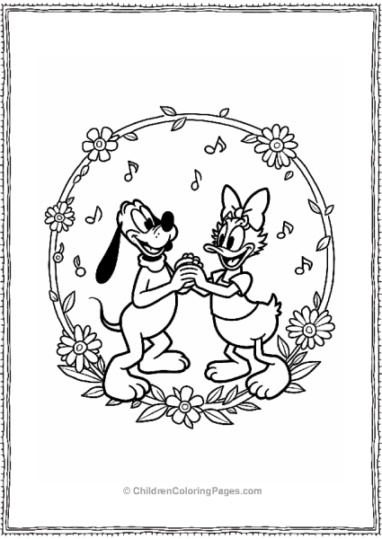 Pluto And Daisy Duck Dancing Free PDF Printable