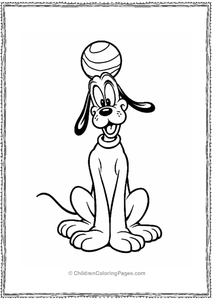 Pluto Balancing A Colorful Ball Free PDF Printable