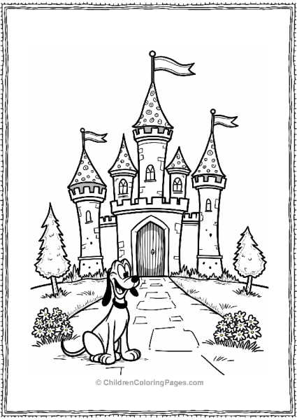 Pluto In A Fairytale Castle Free PDF Printable