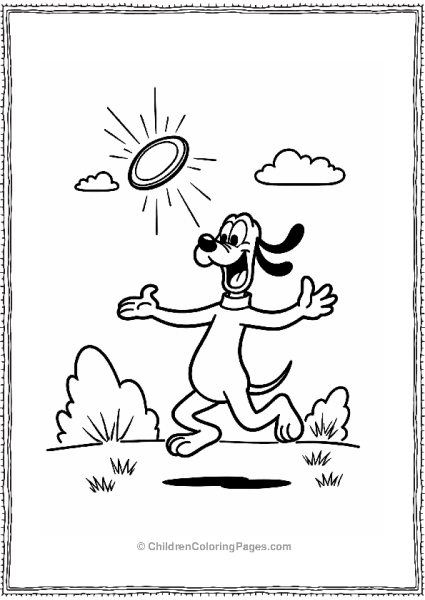 Pluto Jumping Joyfully Free PDF Printable