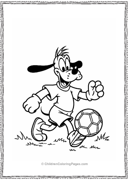 Pluto Playing Soccer Free PDF Printable