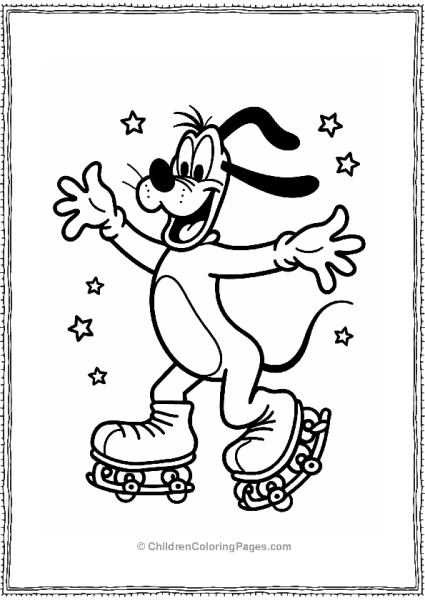 Pluto Roller Skating Free PDF Printable