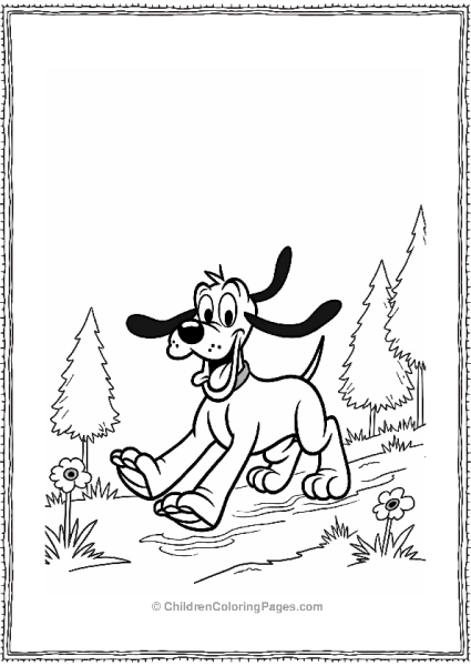 Pluto Running Joyfully Free PDF Printable