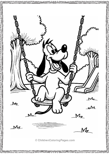 Pluto Swinging Joyfully Free PDF Printable