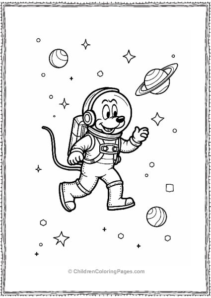 Pluto The Astronaut In Space Free PDF Printable