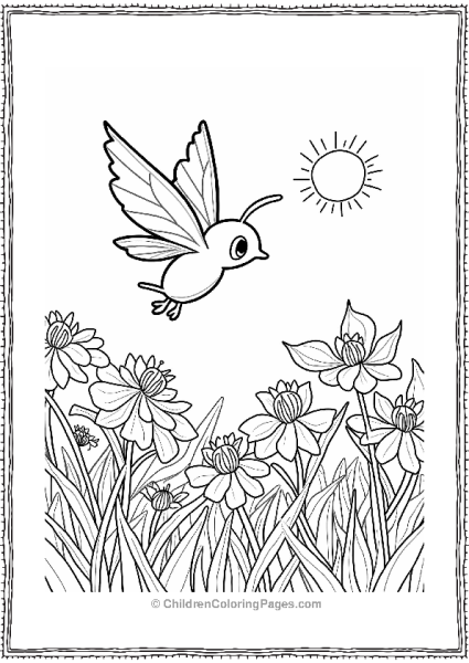 Pokémon Butterfree Watching Over Flowers Free PDF Printable