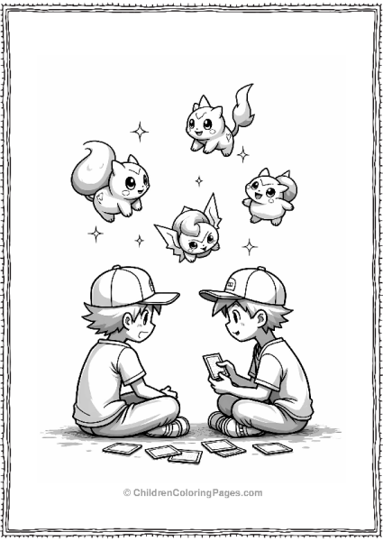 Pokémon Card Battle With Kids Free PDF Printable