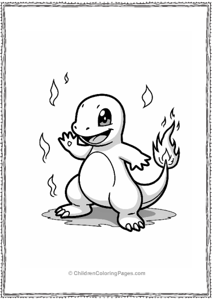 Pokémon Charmander Bursting From A Pokeball Free PDF Printable